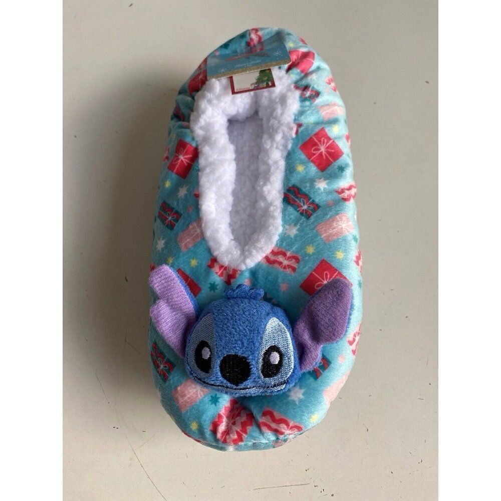 Disney Stitch Slipper Socks Christmas Winter Gifts Presents Women’s Sz 8-10 M/L